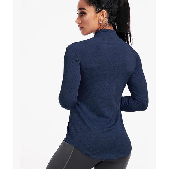 *3-Pack* Cadmus Women's Compression Quarter Zip Pullover Top Navy Blue Medium - Picture 2 of 8